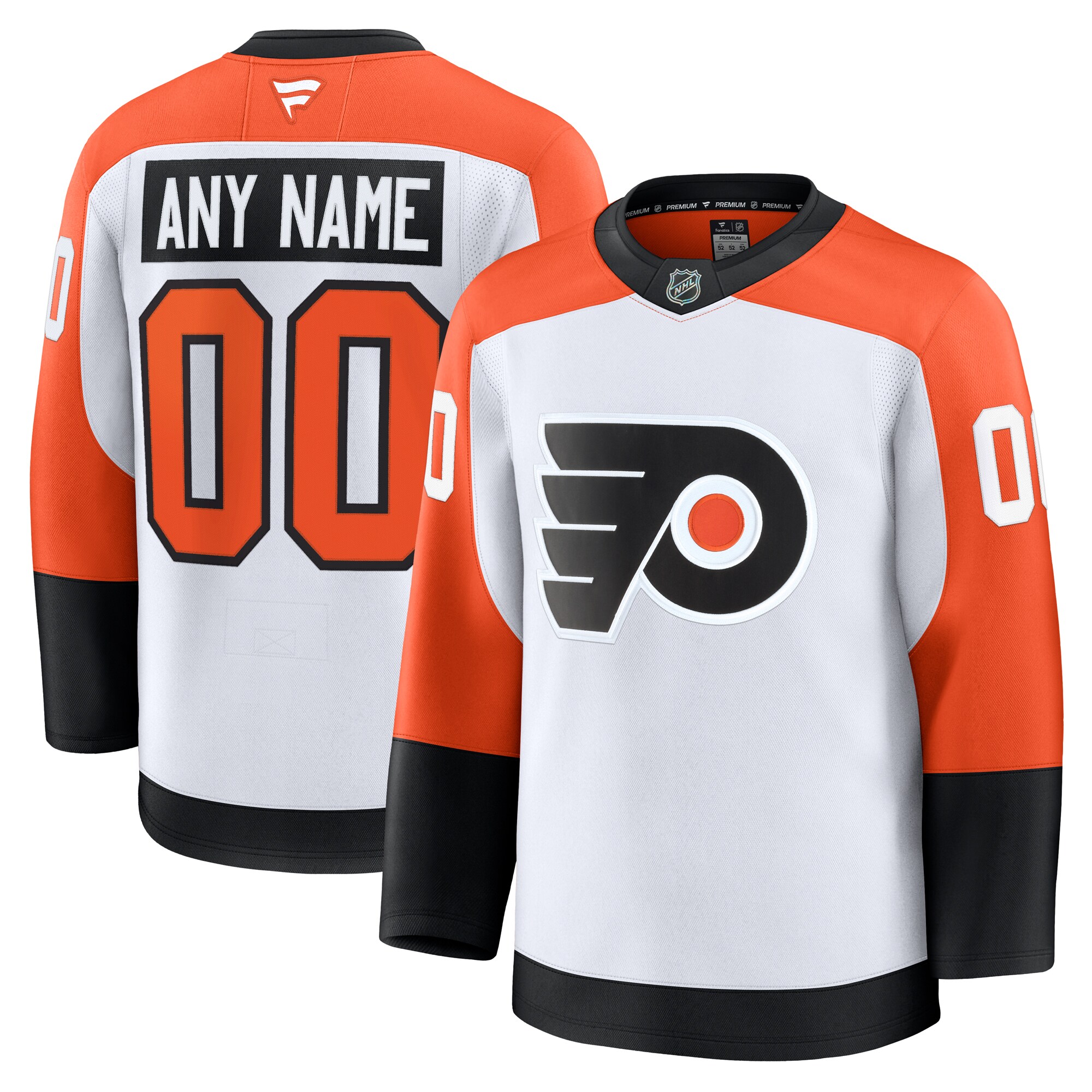 Philadelphia Flyers White Away Premium Custom NHL Jersey Men's