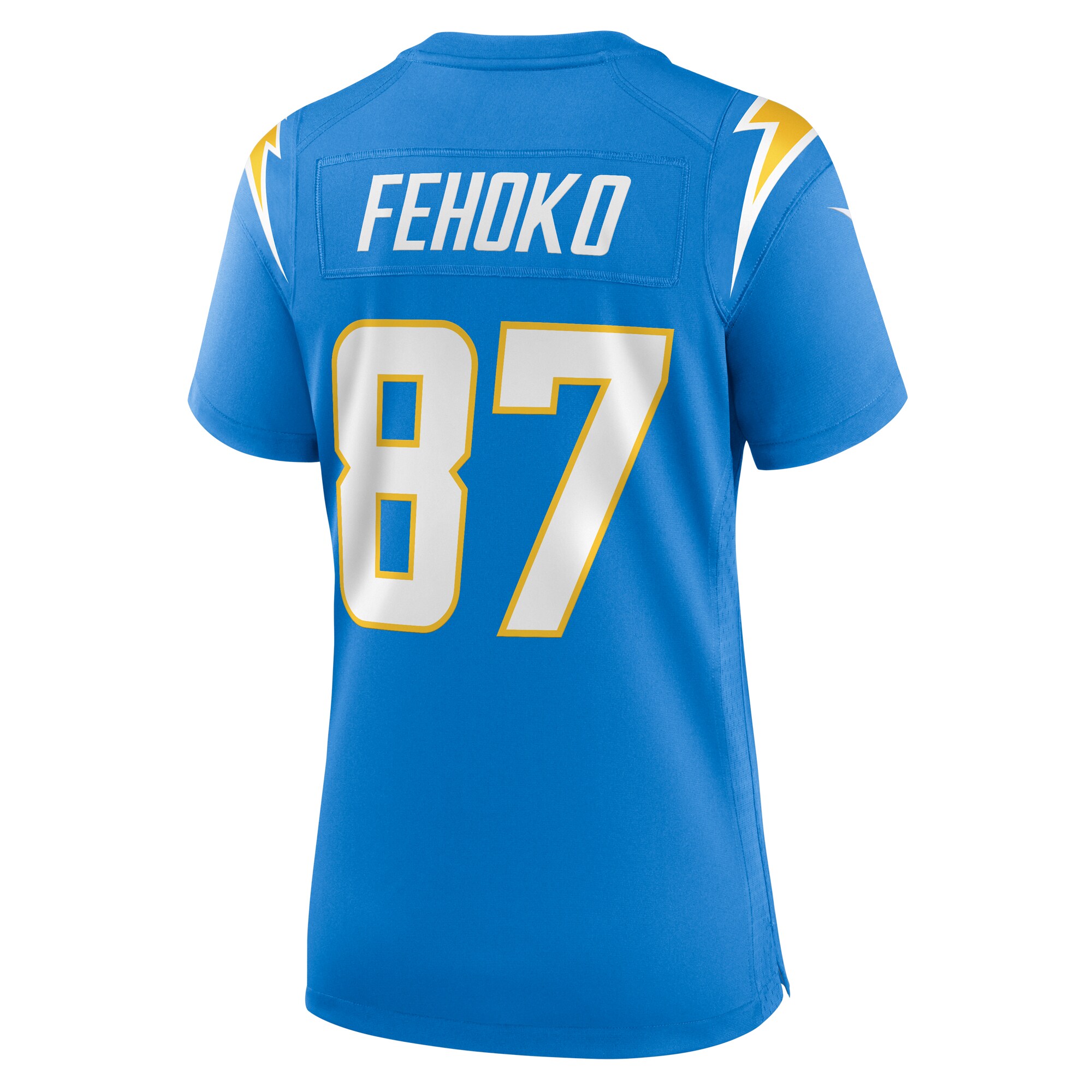 Los Angeles Chargers Simi Fehoko Powder Blue Game NFL Jersey Women's