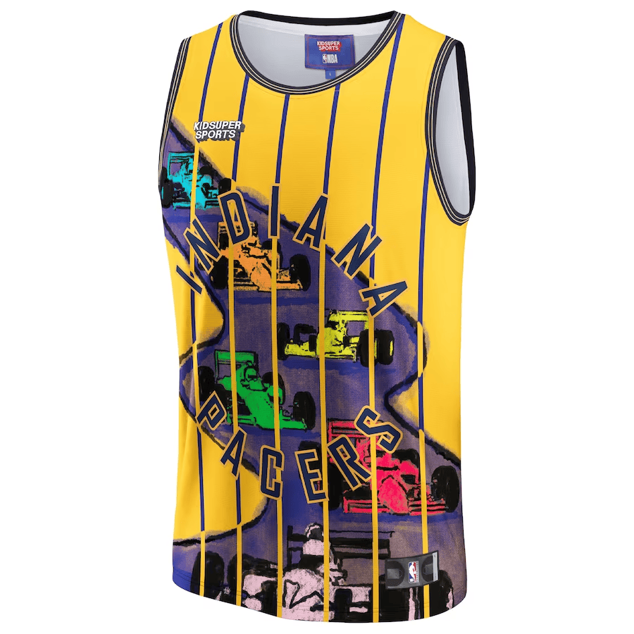 Indiana Pacers KidSuper Studio Unisex Hometown Gold NBA Jersey Unisex
