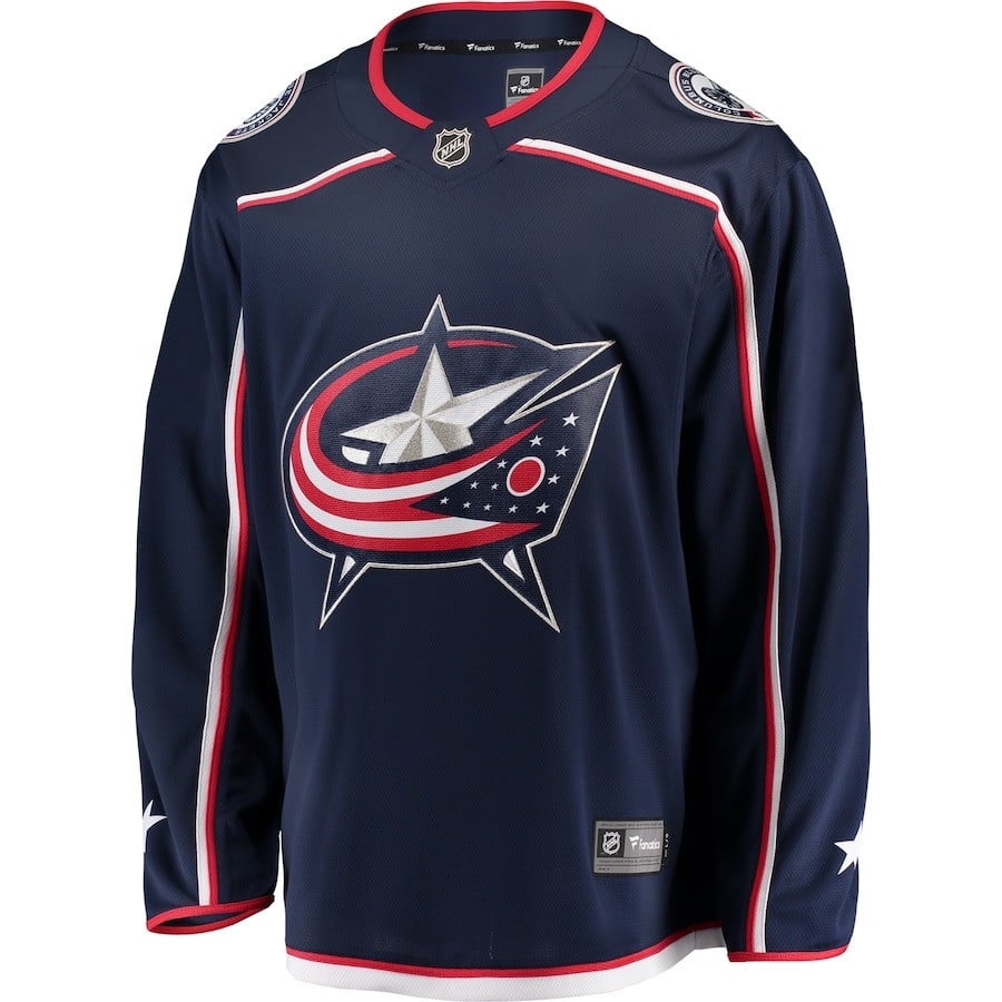 Adam Fantilli #19 Columbus Blue Jackets 2023 Draft Home Navy NHL Jersey Men's