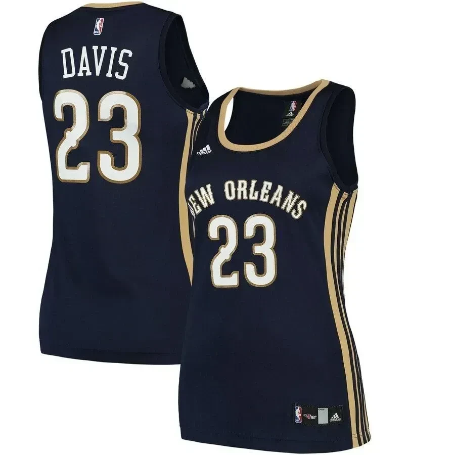 Anthony Davis New Orleans Pelicans Road Navy NBA Jersey Women's