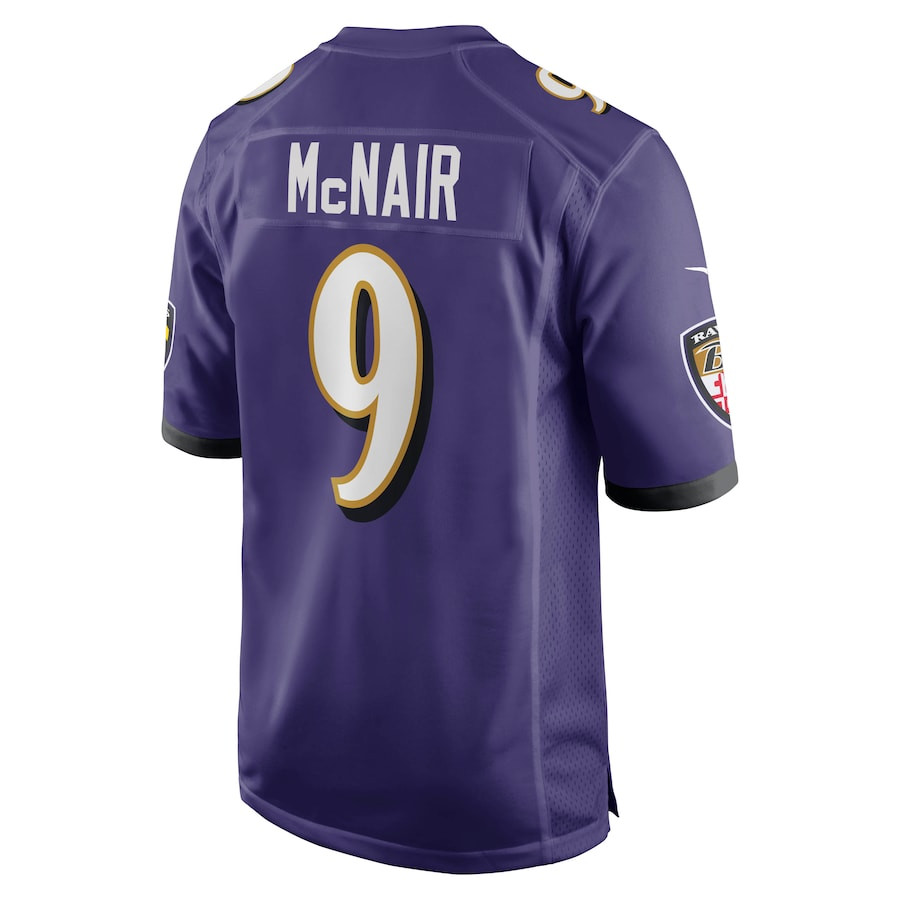 Steve McNair 9 Baltimore Ravens Game Retired Purple NFL Jersey Men's