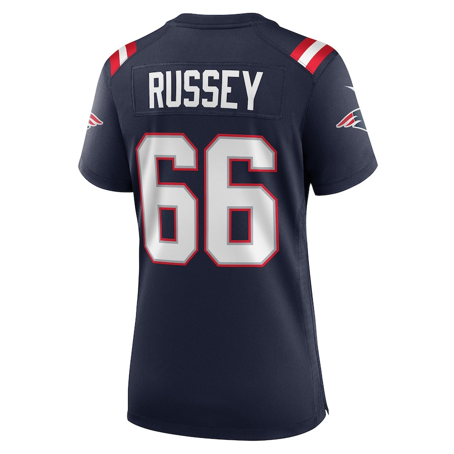 Kody Russey 66 New England Patriots Game Navy NFL Jersey Women's