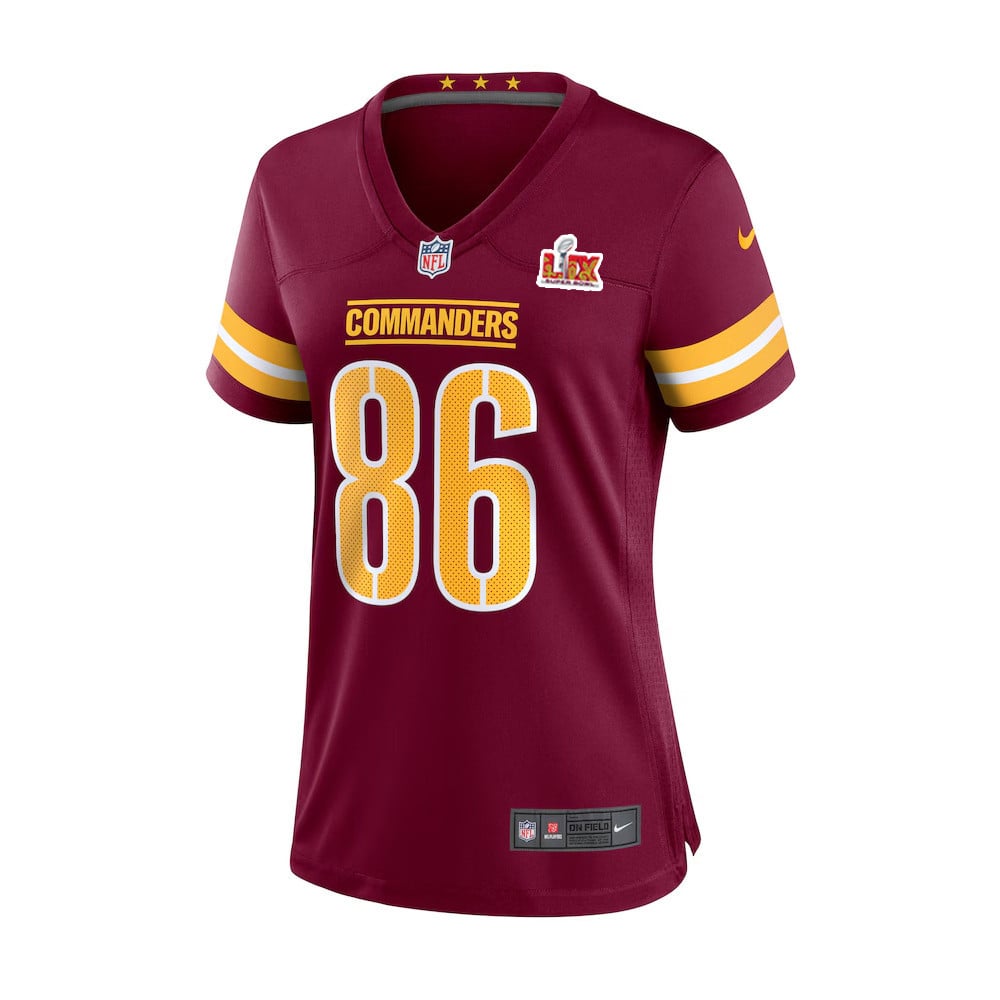 Zach Ertz #86 Washington Commanders Super Bowl LIX Burgundy NFL Jersey Women's