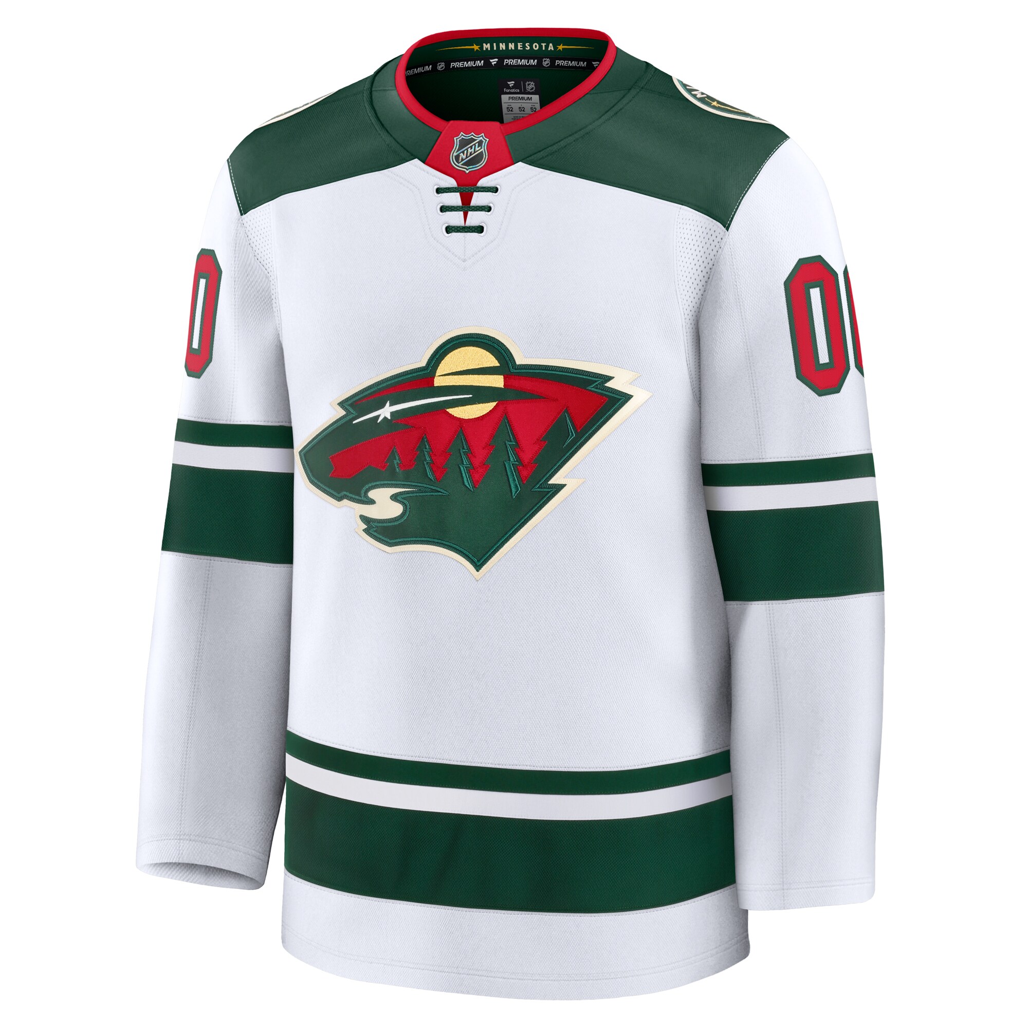 Minnesota Wild White Away Premium Custom NHL Jersey Men's