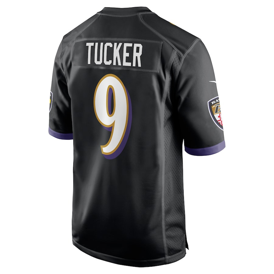 Justin Tucker 9 Baltimore Ravens Game Black NFL Jersey Men's