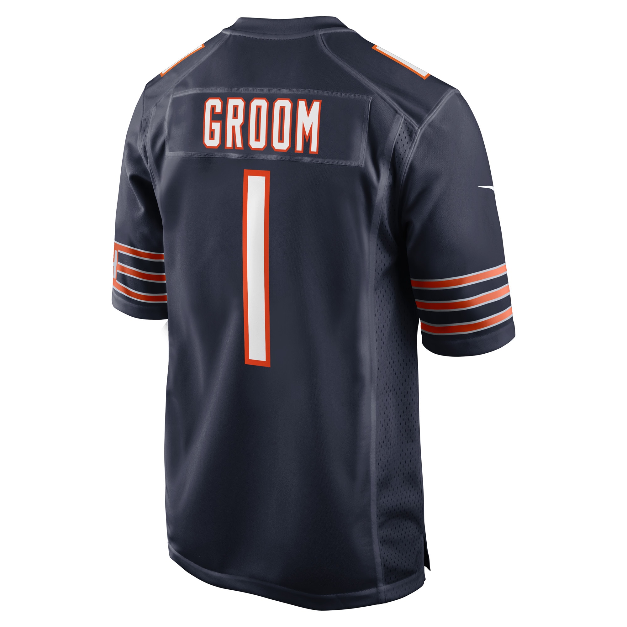 Chicago Bears Number 1 Groom Navy Game NFL Jersey Men's