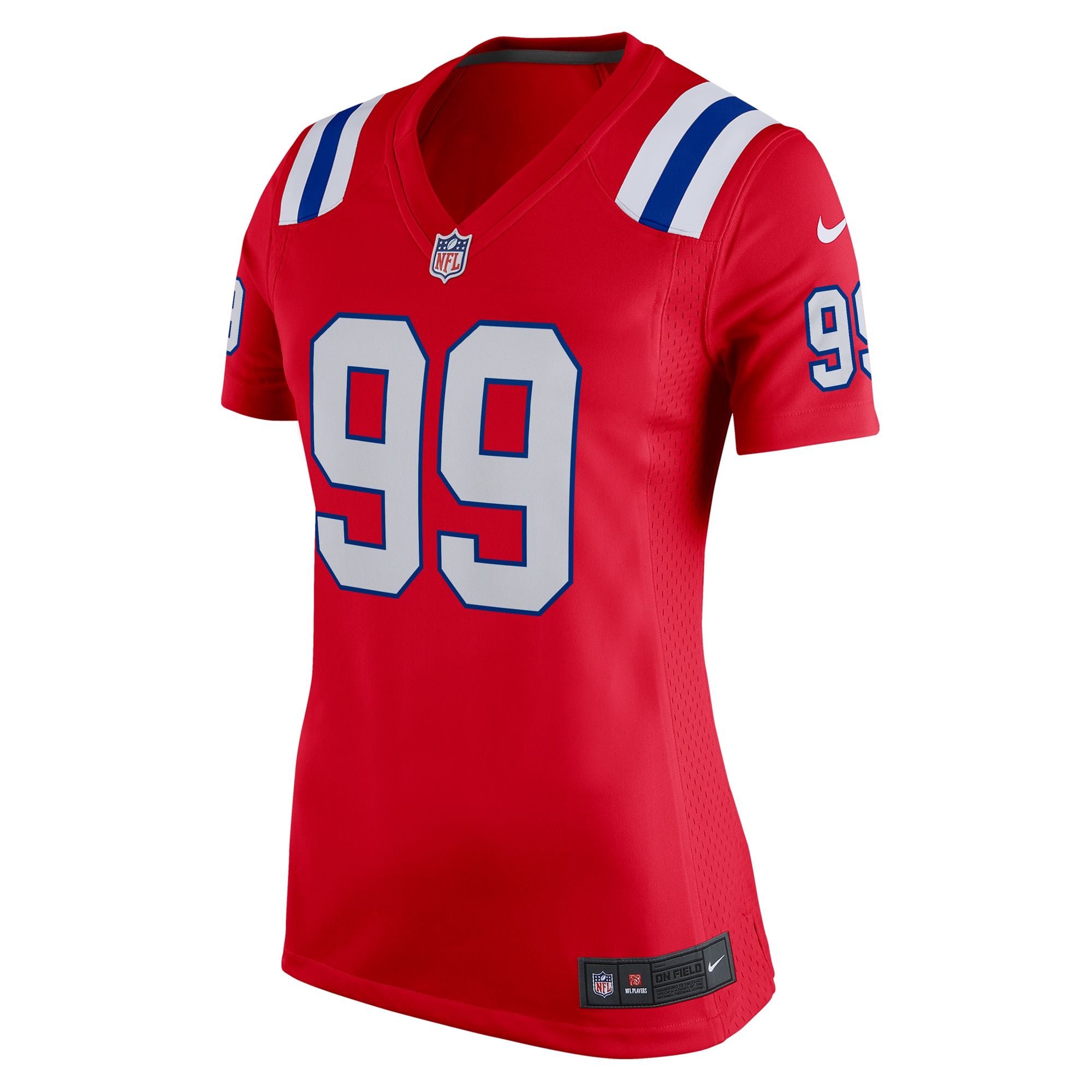 New England Patriots Keion White Red Alternate Team Game NFL Jersey Women's