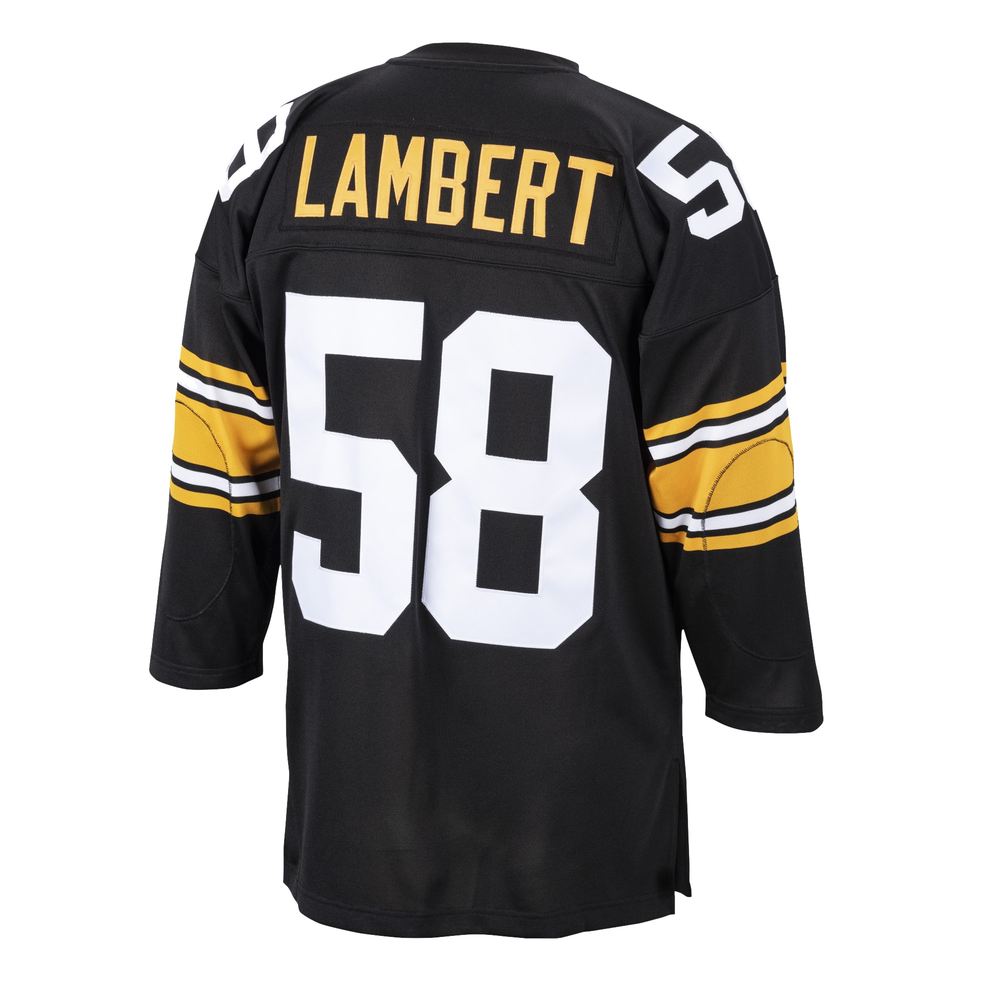 Pittsburgh Steelers 1975 Jack Lambert Mitchell Ness Black Throwback Retired Player NFL Jersey Men's