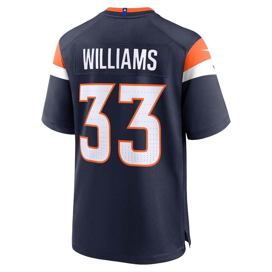 Javonte Williams 33 Denver Broncos Alternate Game Navy NFL Jersey Men's