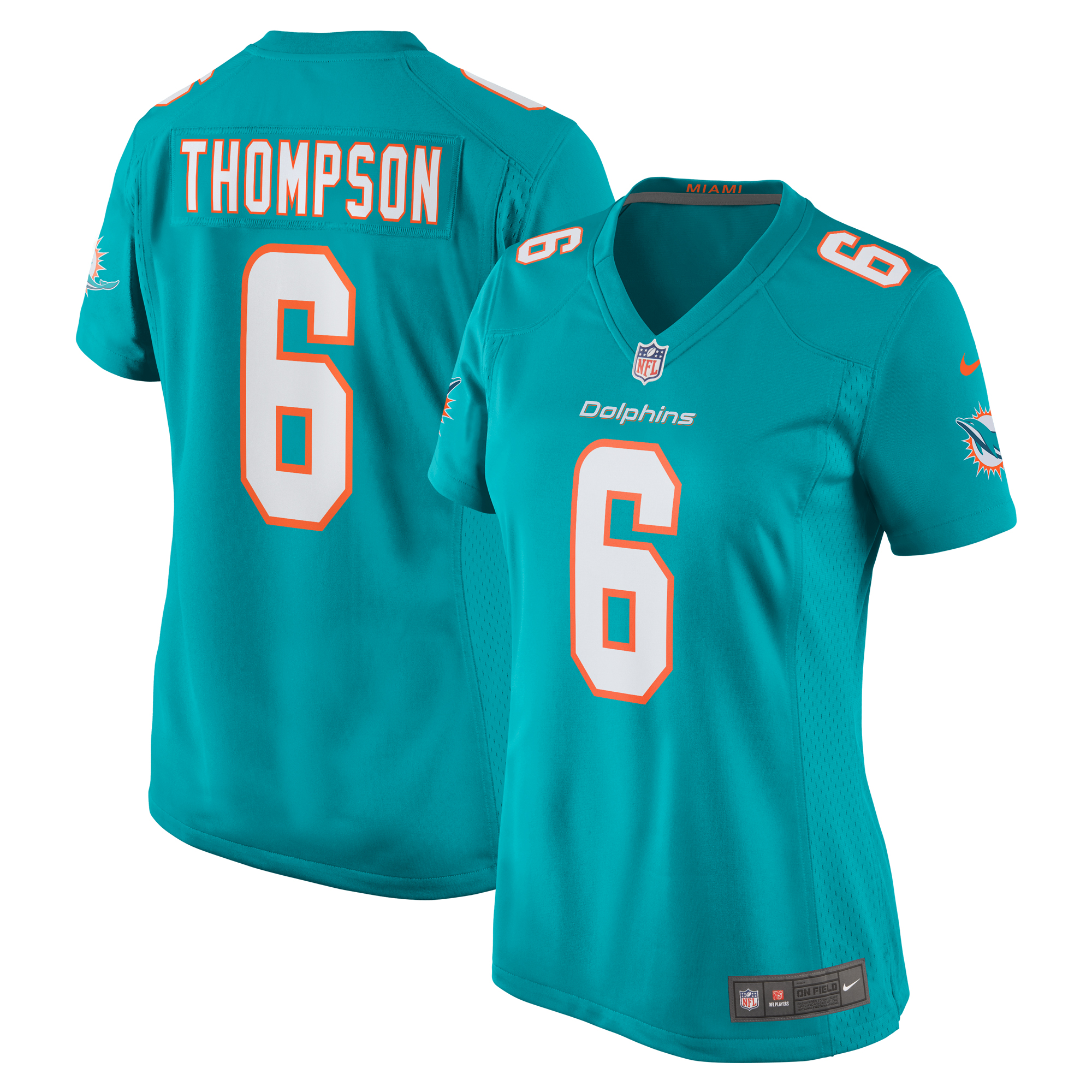 Miami Dolphins Skylar Thompson Aqua Team Game NFL Jersey Women's