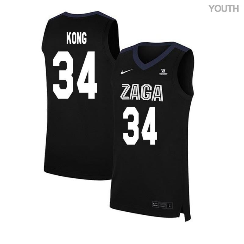34 Bol Kong Black Elite Gonzaga Bulldogs NCAA Jersey Youth