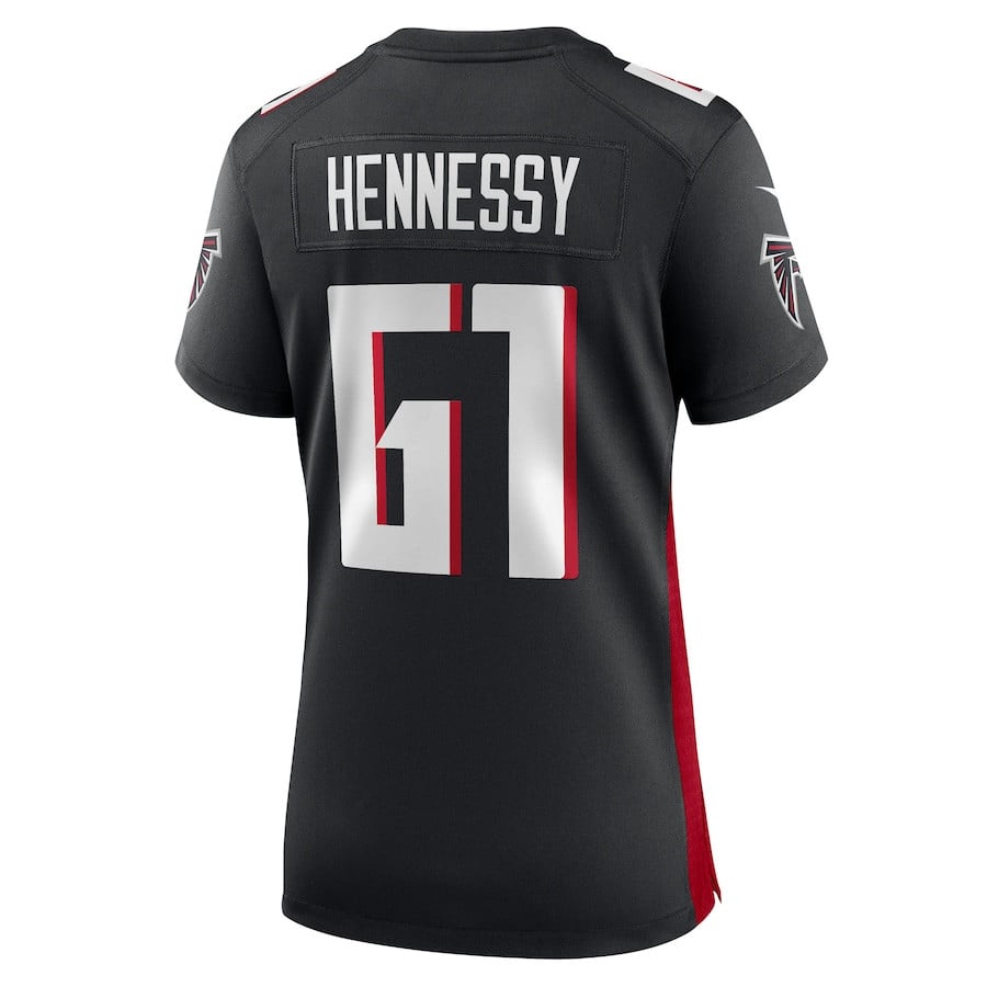 Matt Hennessy 61 Atlanta Falcons Team Game Black NFL Jersey Women's