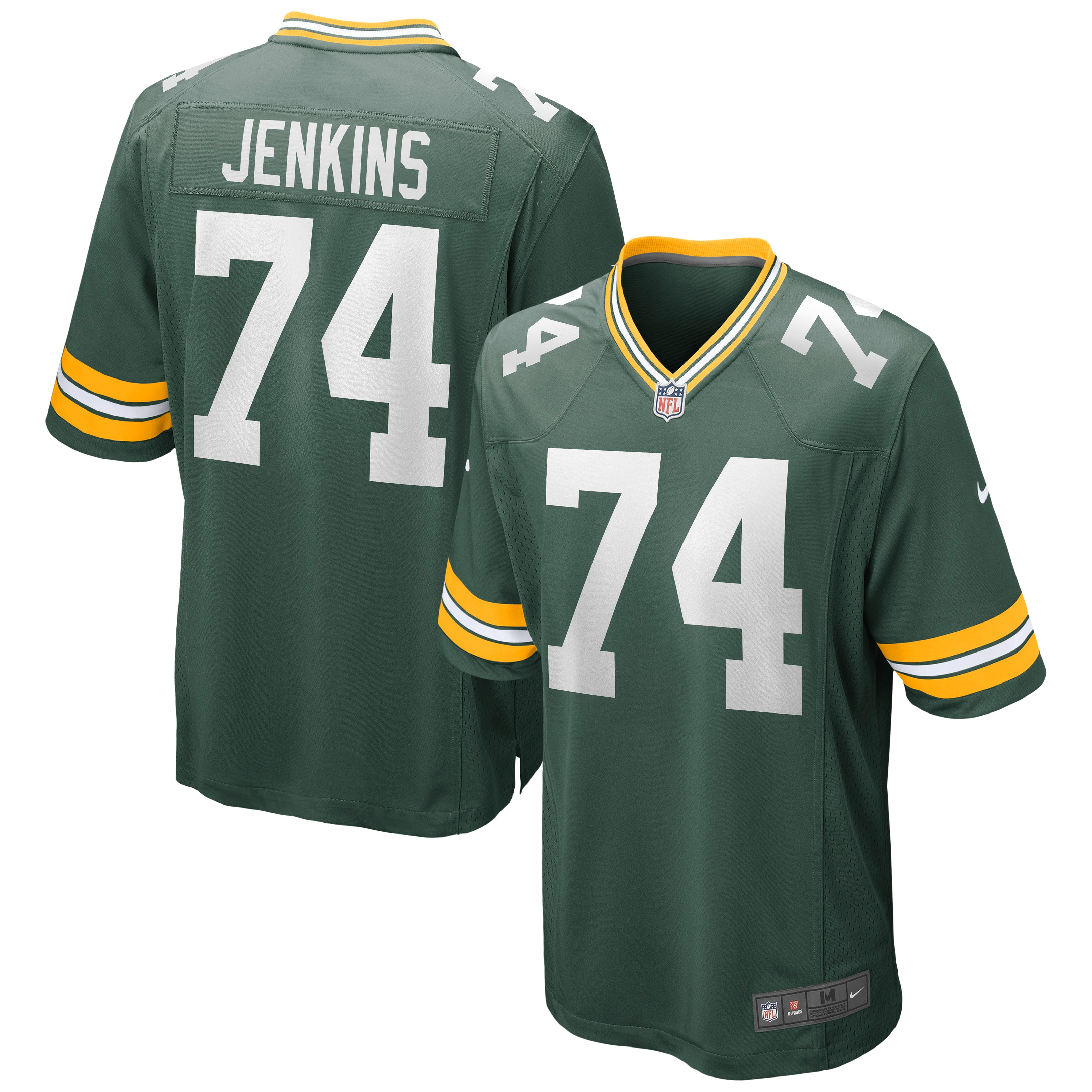 Green Bay Packers Elgton Jenkins Green Game NFL Jersey Men's
