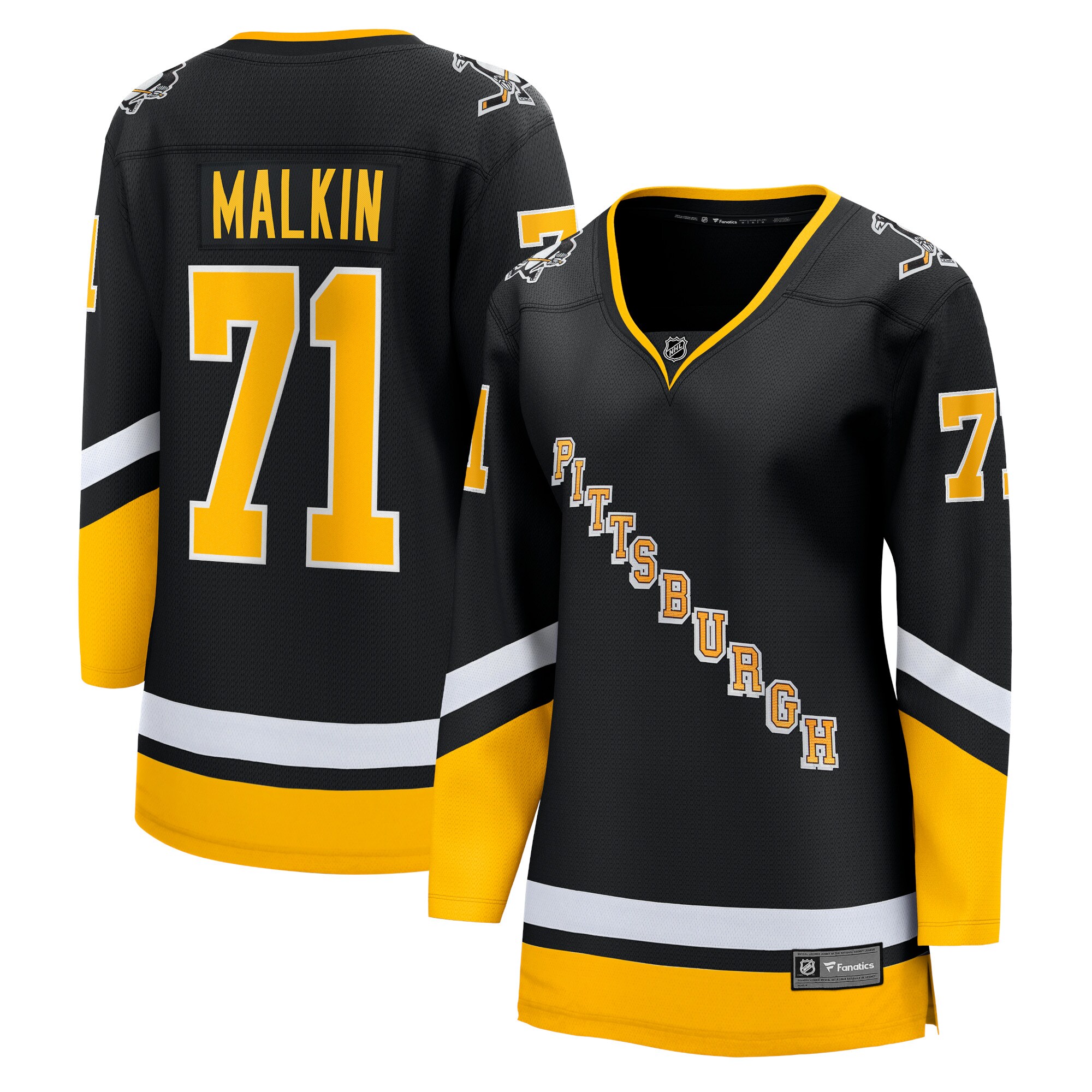 Pittsburgh Penguins Evgeni Malkin Black Alternate Premier Breakaway Player NHL Jersey Women's