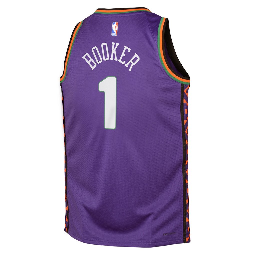 Devin Booker 1 Phoenix Suns 2024/25 Swingman Playe City Edition Purple NBA Jersey Youth