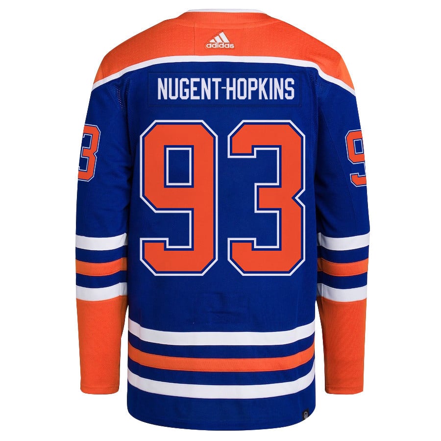 Ryan Nugent-Hopkins 93 Edmonton Oilers 2024 Playoffs Patch Home Men NHL Jersey Men's