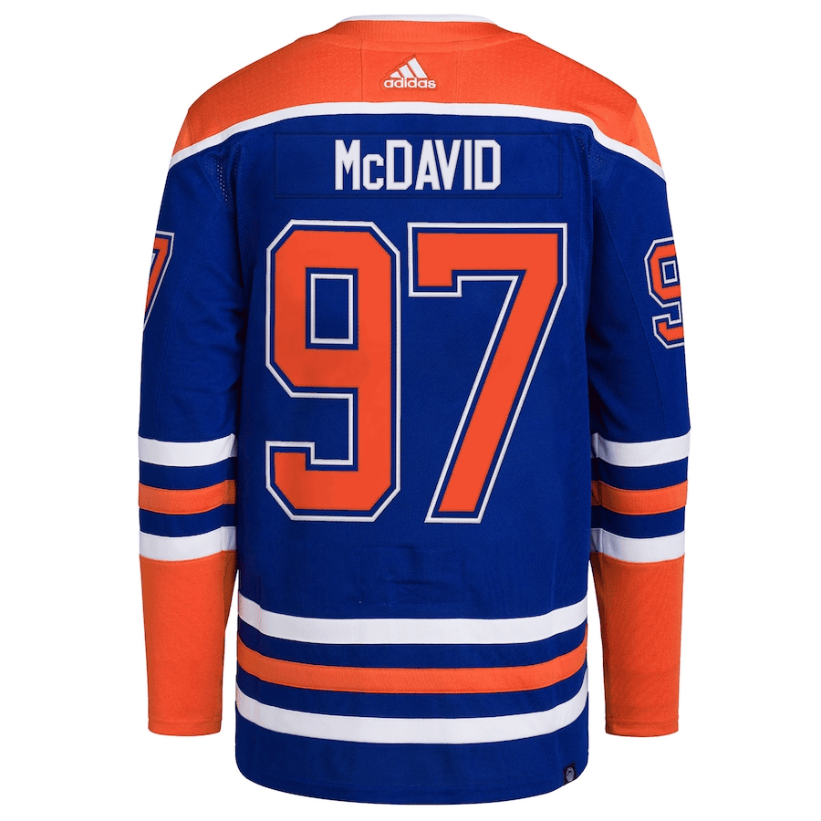 Connor McDavid 97 Edmonton Oilers 2024 Stanley Cup Final Home Primegreen Player ??Royal NHL Jersey Men's