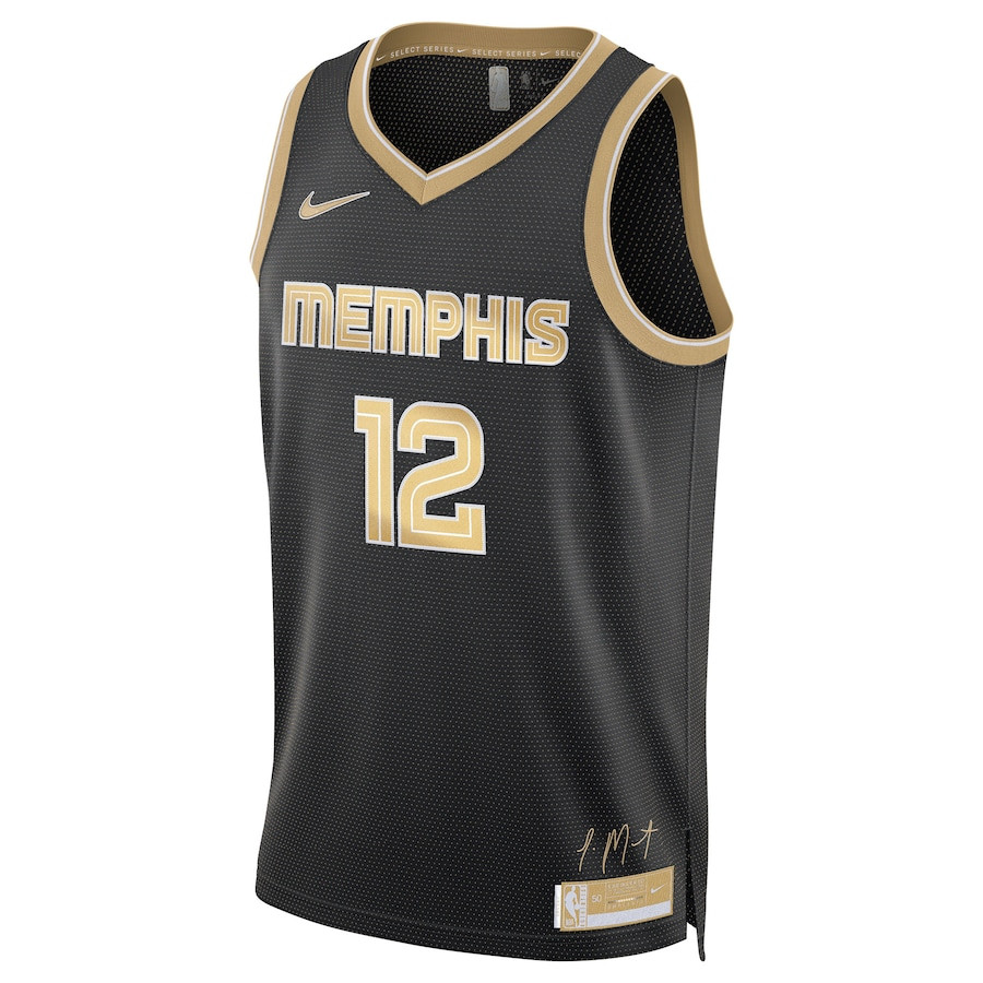 Ja Morant 12 Memphis Grizzlies Unisex Select Series Swingman Black NBA Jersey Unisex
