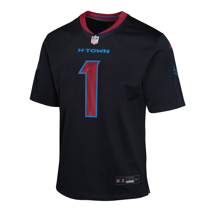 Stefon Diggs 1 Houston Texans Alternate Player Game Navy NFL Jersey Youth