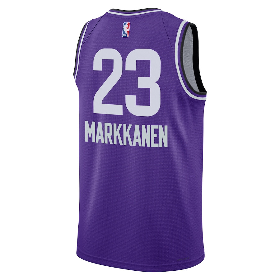 Lauri Markkanen 23 Utah Jazz 2023/24 City Edition Swingman Purple NBA Jersey Men's