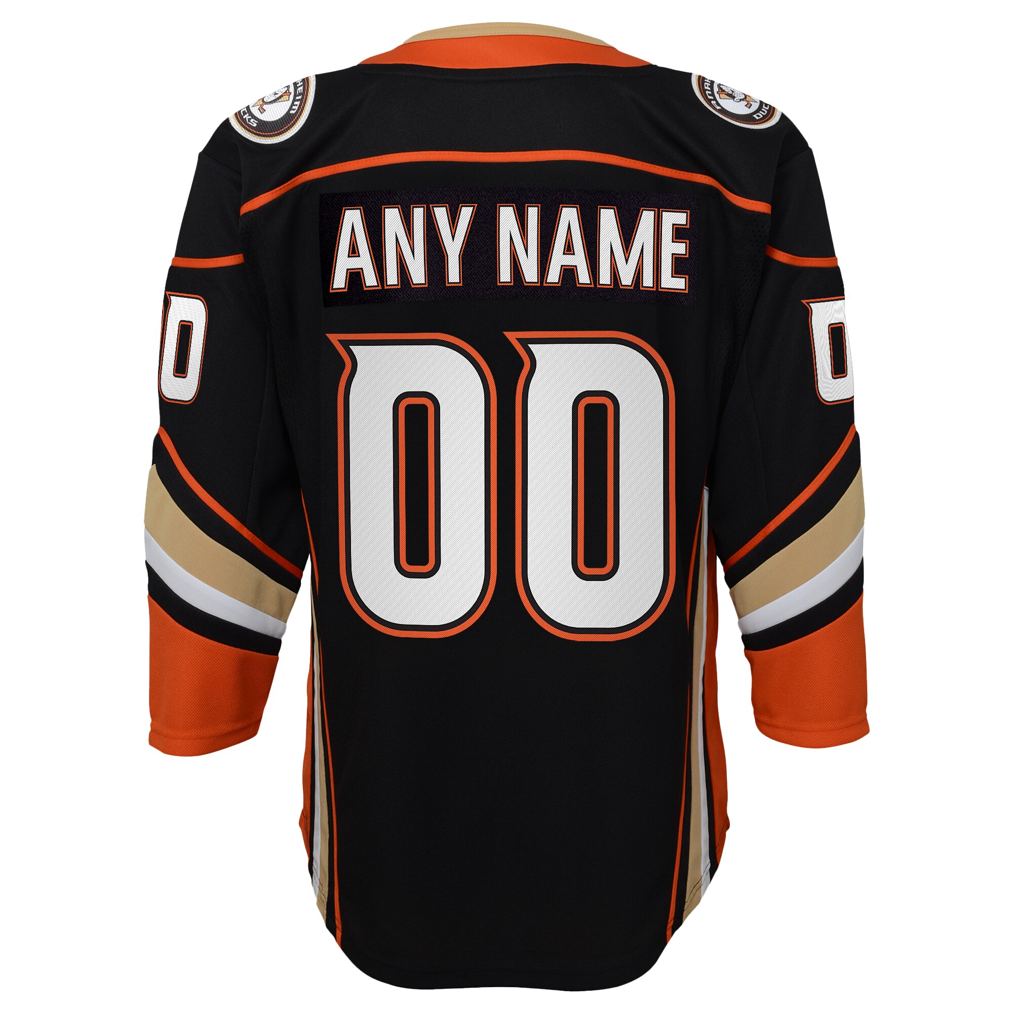 Anaheim Ducks Black Home Premier Custom NHL Jersey Youth
