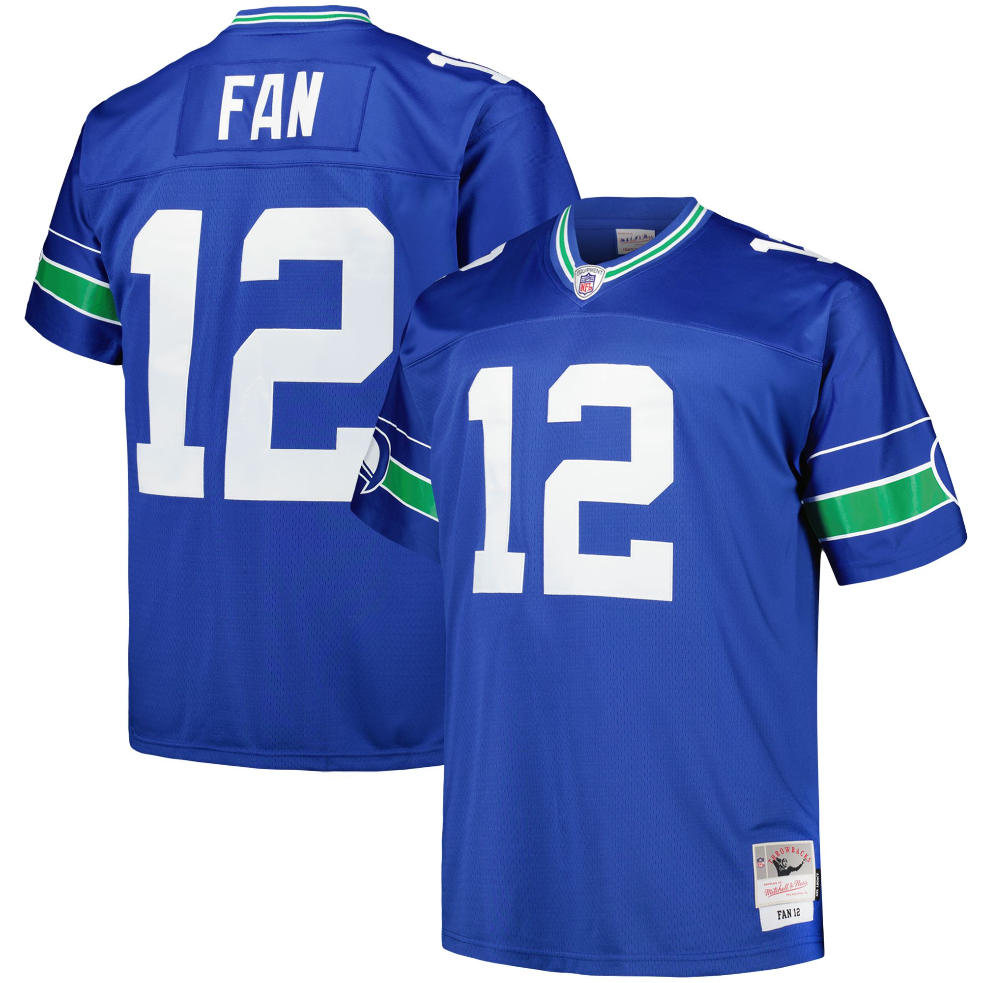 #12 Fan Seattle Seahawks Mitchell & Ness Big & Tall Legacy Retired Player Jersey - Royal
