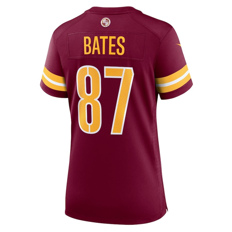 John Bates #87 Washington Commanders Super Bowl LIX Burgundy NFL Jersey Women's
