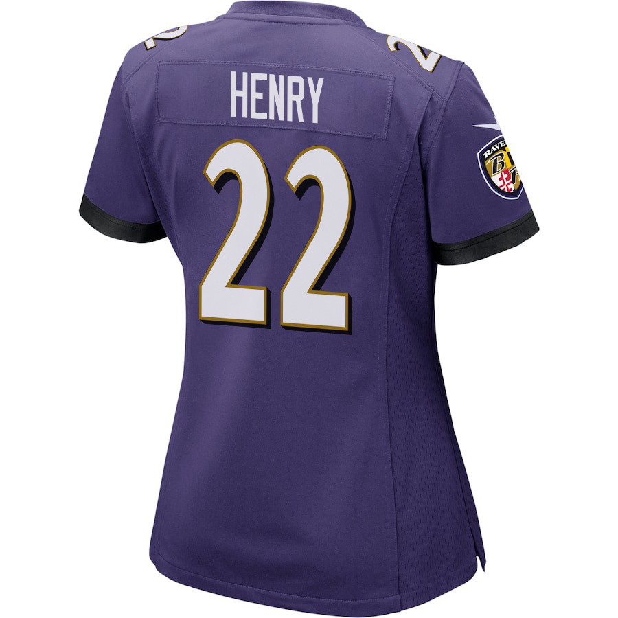 Derrick Henry 22 Baltimore Ravens Game Purple NFL Jersey Women's