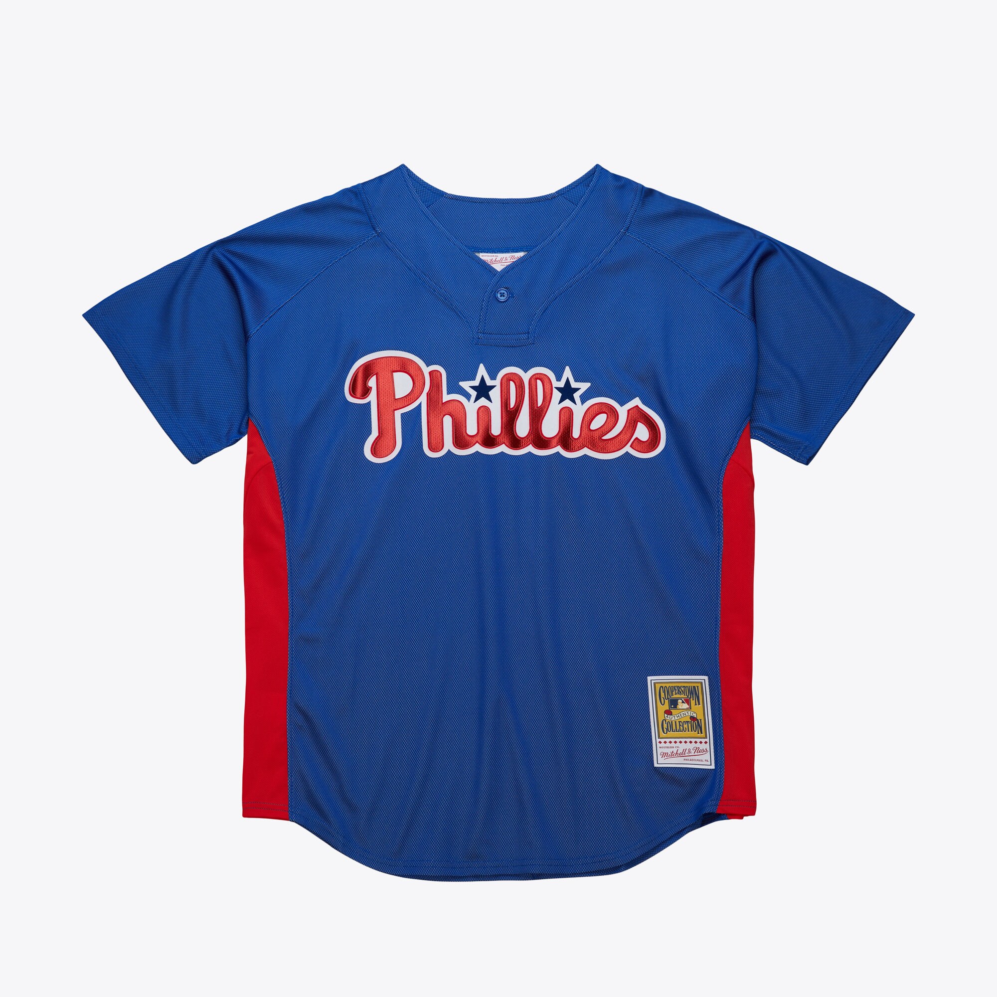 Philadelphia Phillies Roy Halladay Mitchell Ness Royal 2010 Batting Practice Pullover MLB Jersey Men's