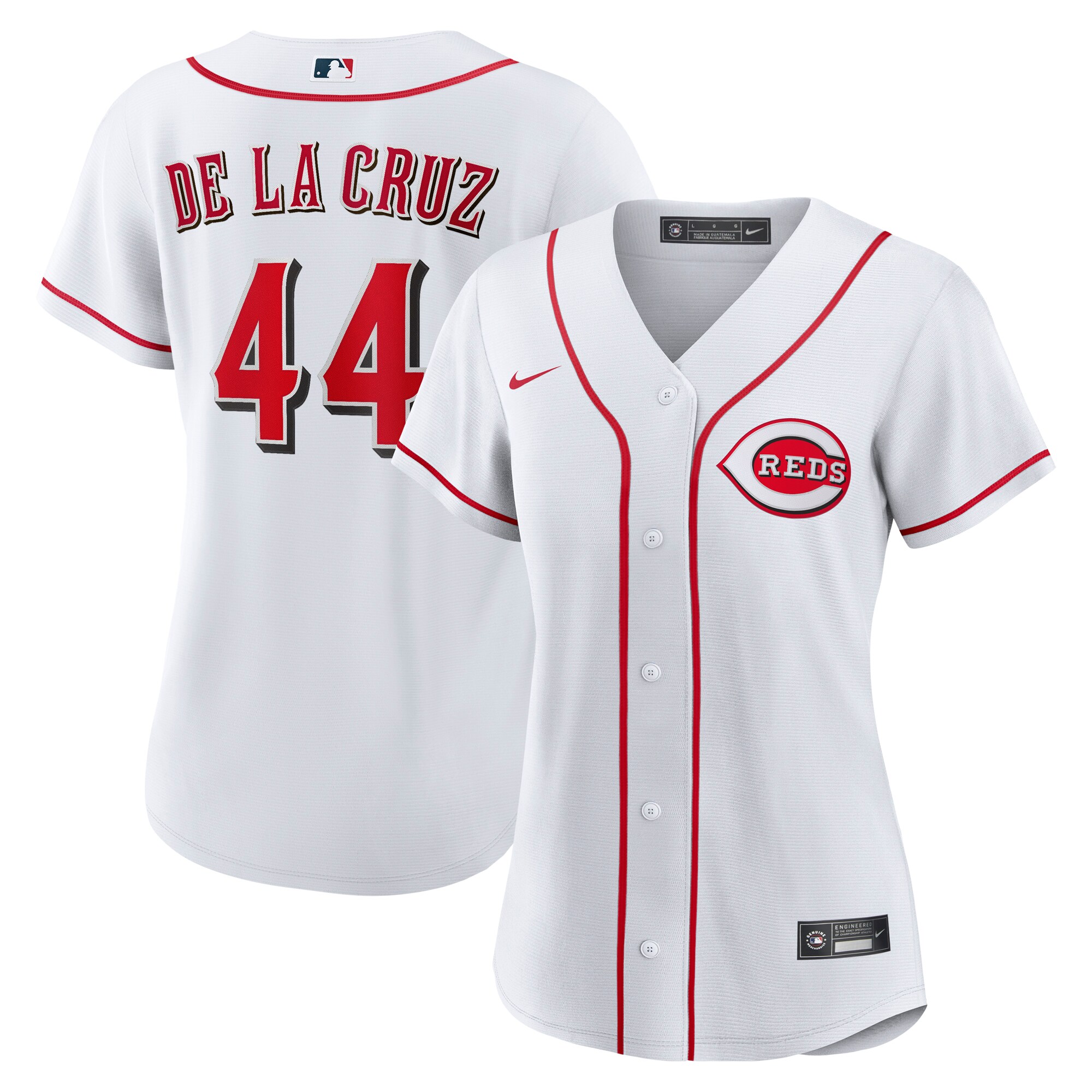 Cincinnati Reds Elly De La Cruz White Home MLB Jersey Women's