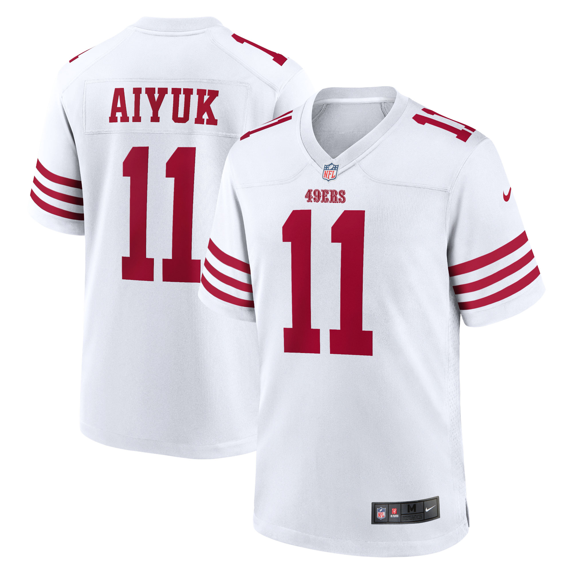 San Francisco 49ers Brandon Aiyuk White Game NFL Jersey Women's