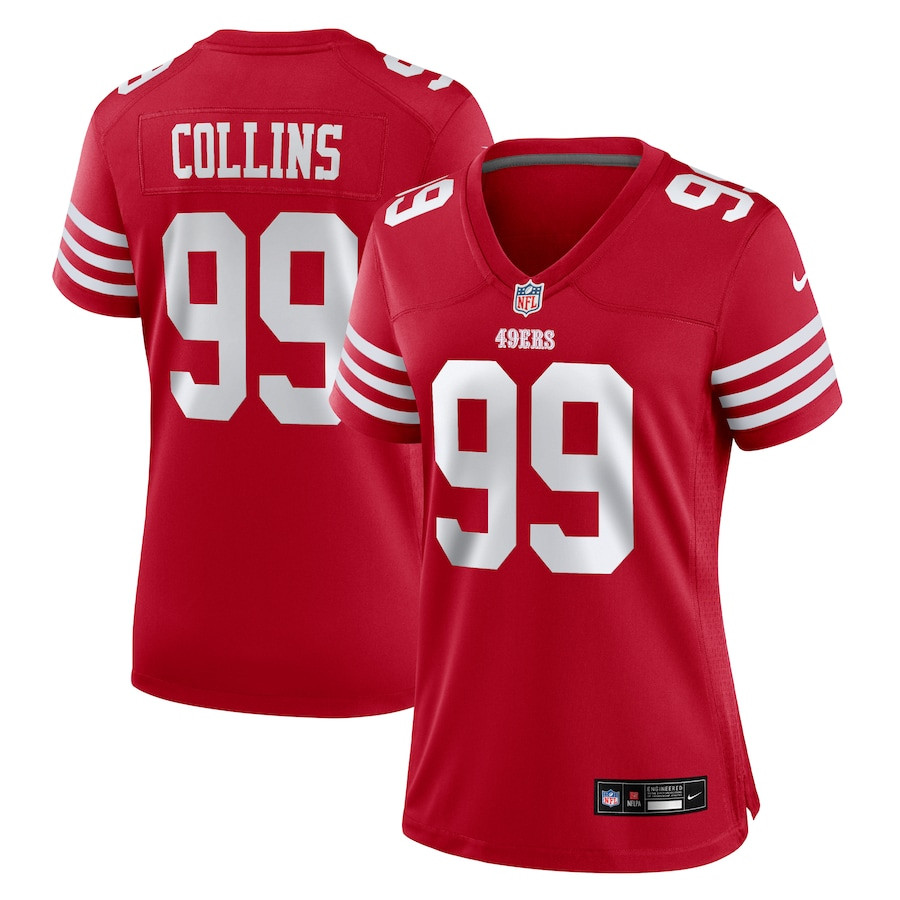 Maliek Collins 99 San Francisco 49ers Game Scarlet NFL Jersey Women's