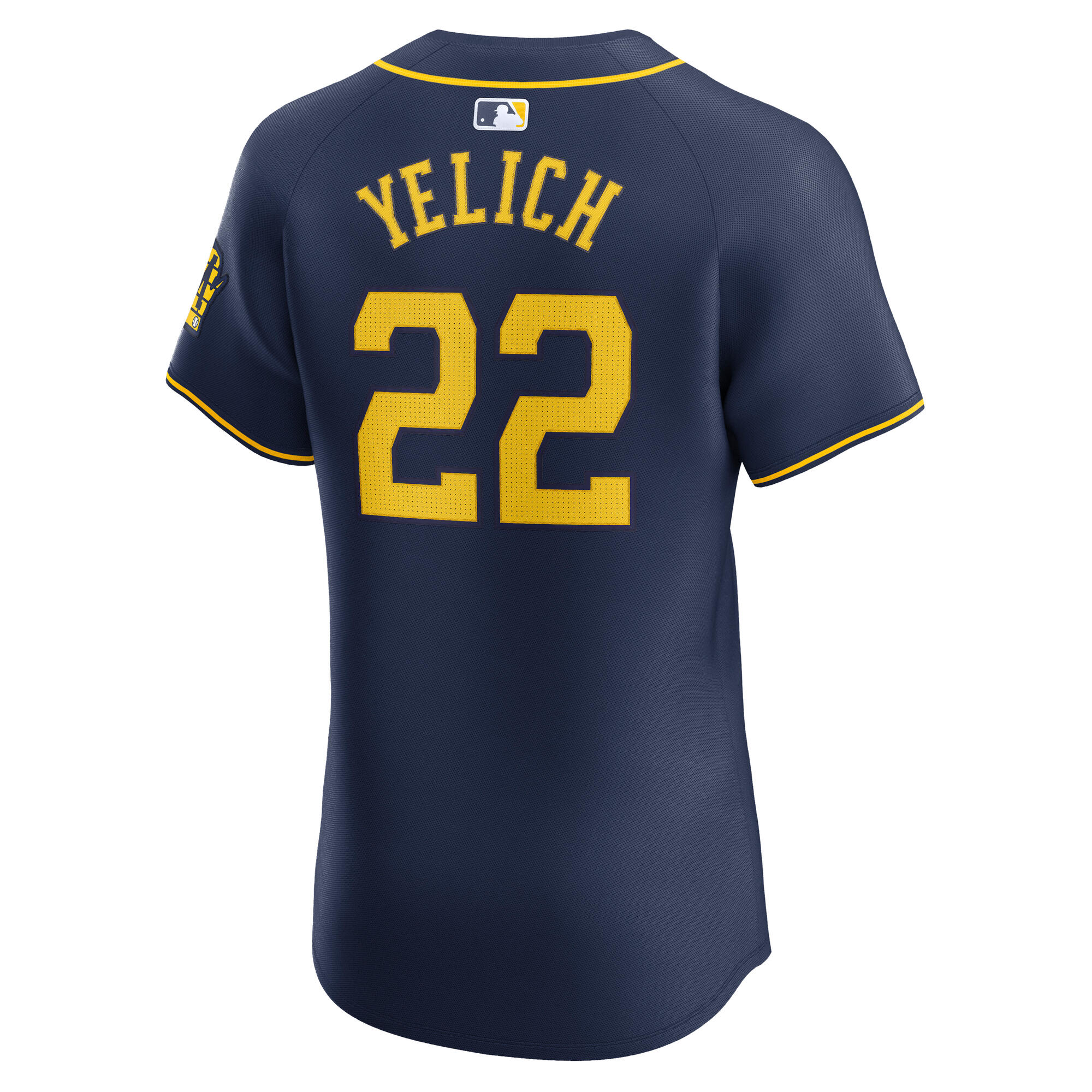 Milwaukee Brewers Christian Yelich Navy Alternate Home Elite Player MLB Jersey Men's