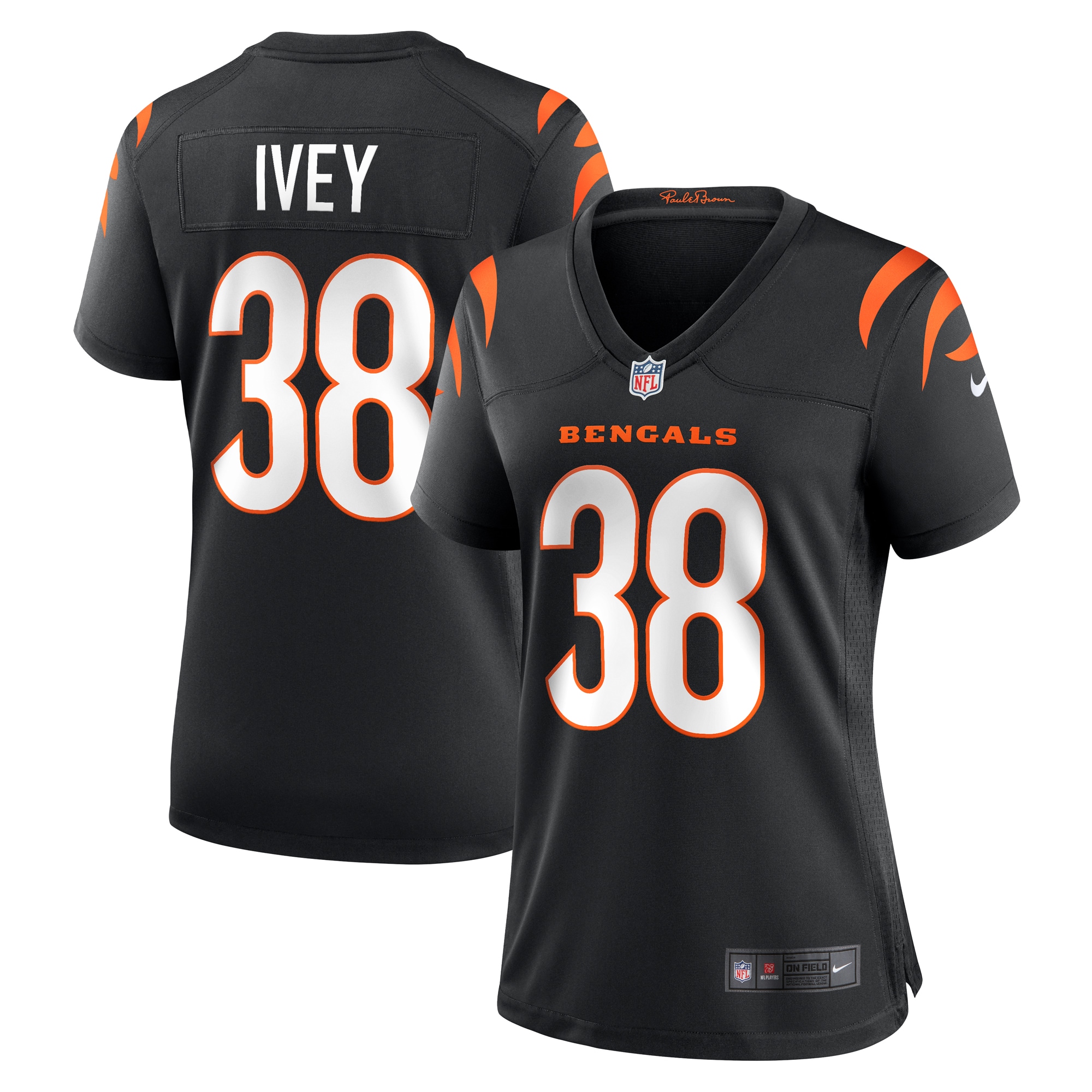 Cincinnati Bengals DJ Ivey Black Team Game NFL Jersey Women's