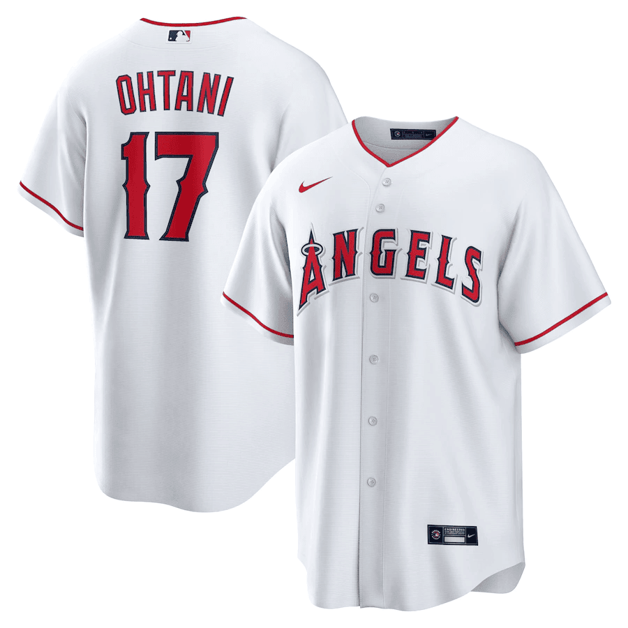 Shohei Ohtani 17 Los Angeles Angels White Home MLB Jersey Men's