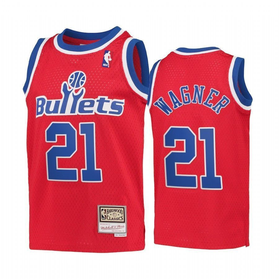 Moritz Wagner Washington Wizards Kids Red Hardwood Classics NBA Jersey Youth