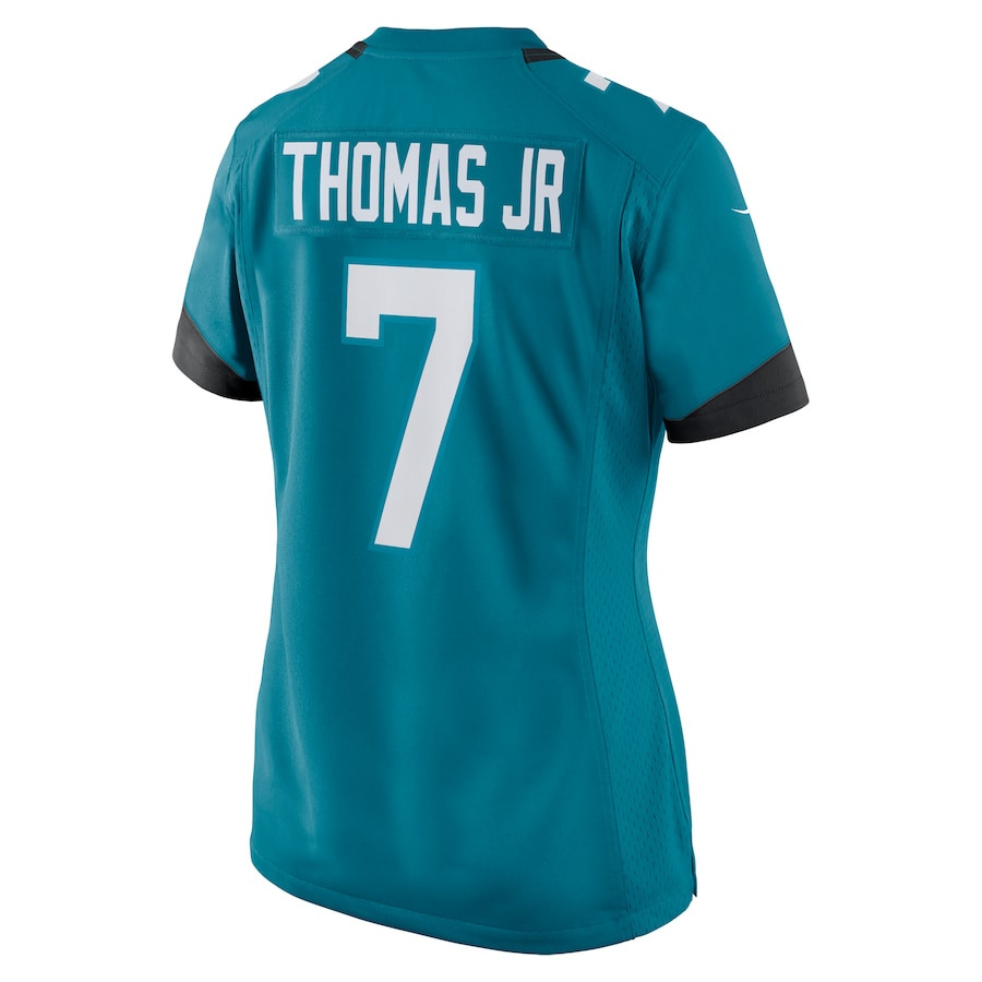 Brian Thomas Jr. 7 Jacksonville Jaguars Game Teal NFL Jersey Women's