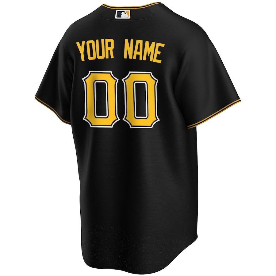 Pittsburgh Pirates Alternate Custom Black MLB Jersey Men's