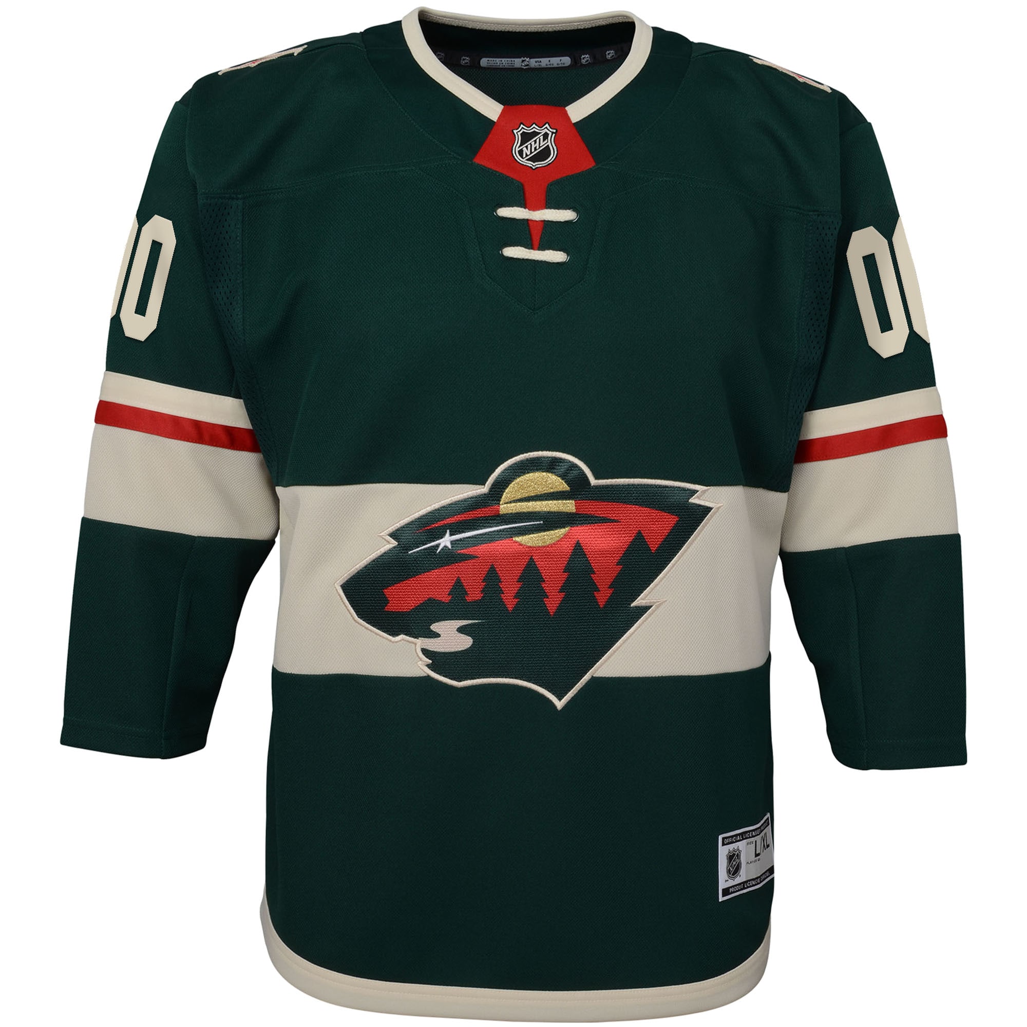 Minnesota Wild Green Home Premier Custom NHL Jersey Youth