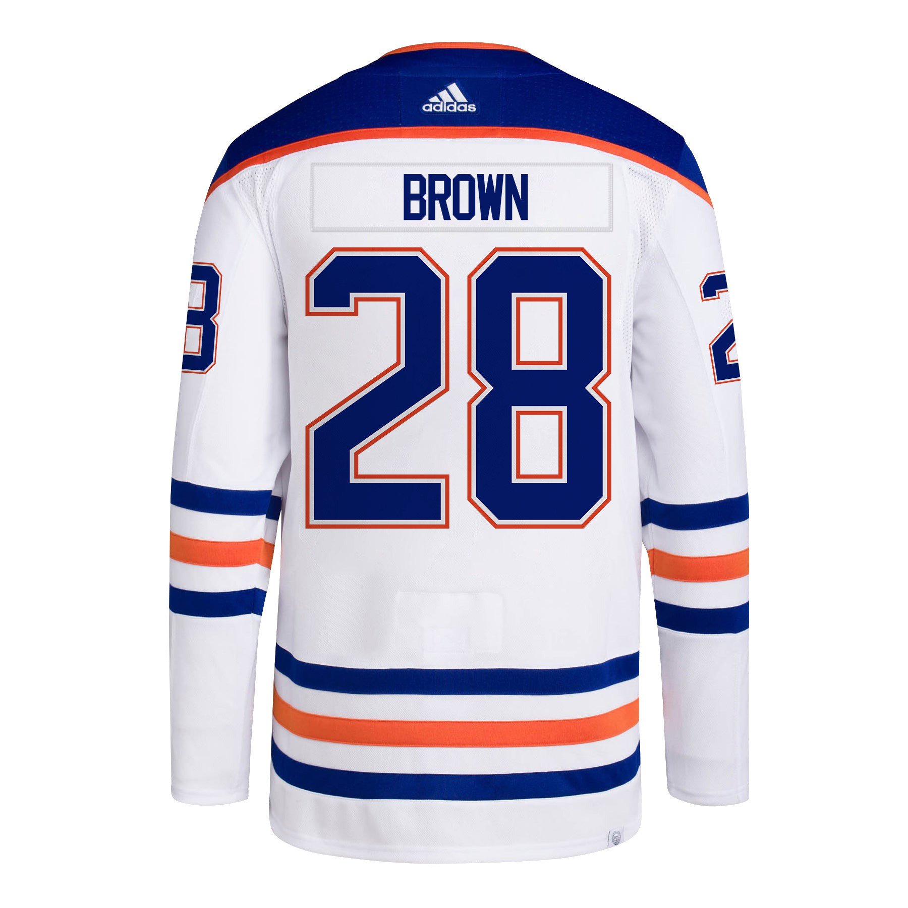 Connor Brown 28 Edmonton Oilers 2024 STANLEY CUP Final Away White NHL Jersey Men's