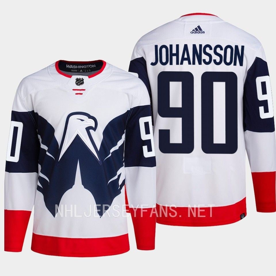Marcus Johansson 90 Washington Capitals 2023 Stadium White Primegreen NHL Jersey Men's