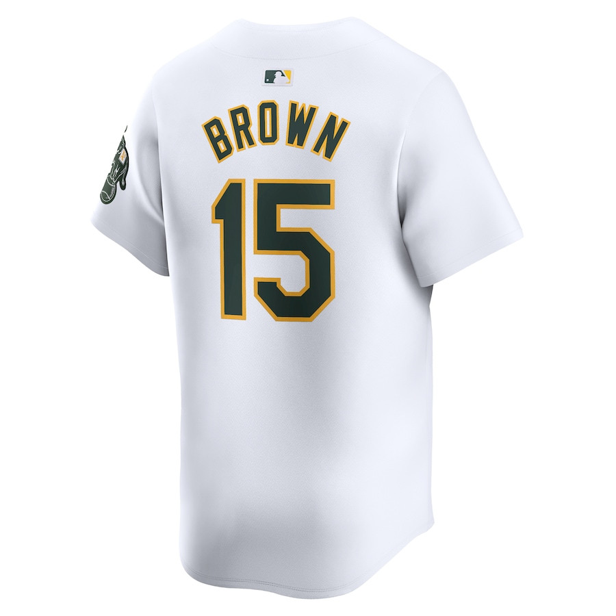 Seth Brown 15 Oakland Athletics Home Limited Player White MLB Jersey Men's