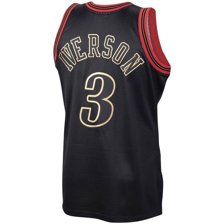 Allen Iverson Philadelphia 76ers Mitchell Ness Slam Swingman Black NBA Jersey Men's