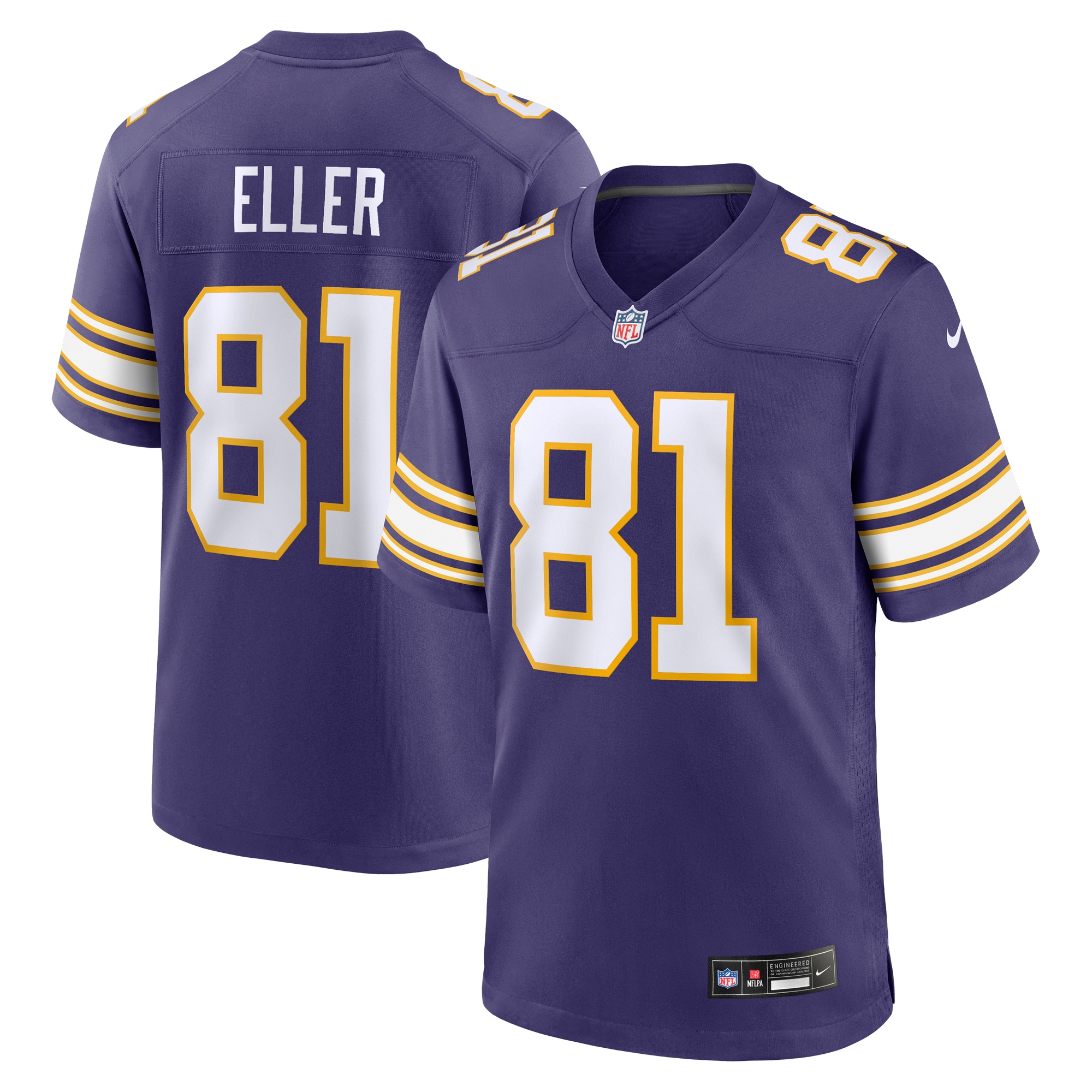 Minnesota Vikings Carl Eller Purple Classic Retired Player NFL Jersey Men's