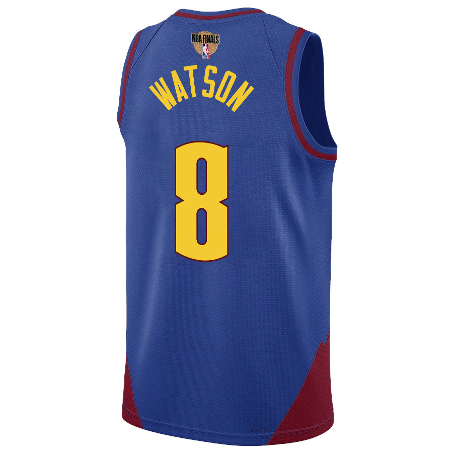 Peyton Watson 8 Denver Nuggets Final Champions 2023 Swingma Blue NBA Jersey Youth