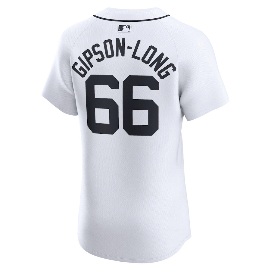 Sawyer Gipson-Long 66 Detroit Tigers Home Elite Player White MLB Jersey Men's