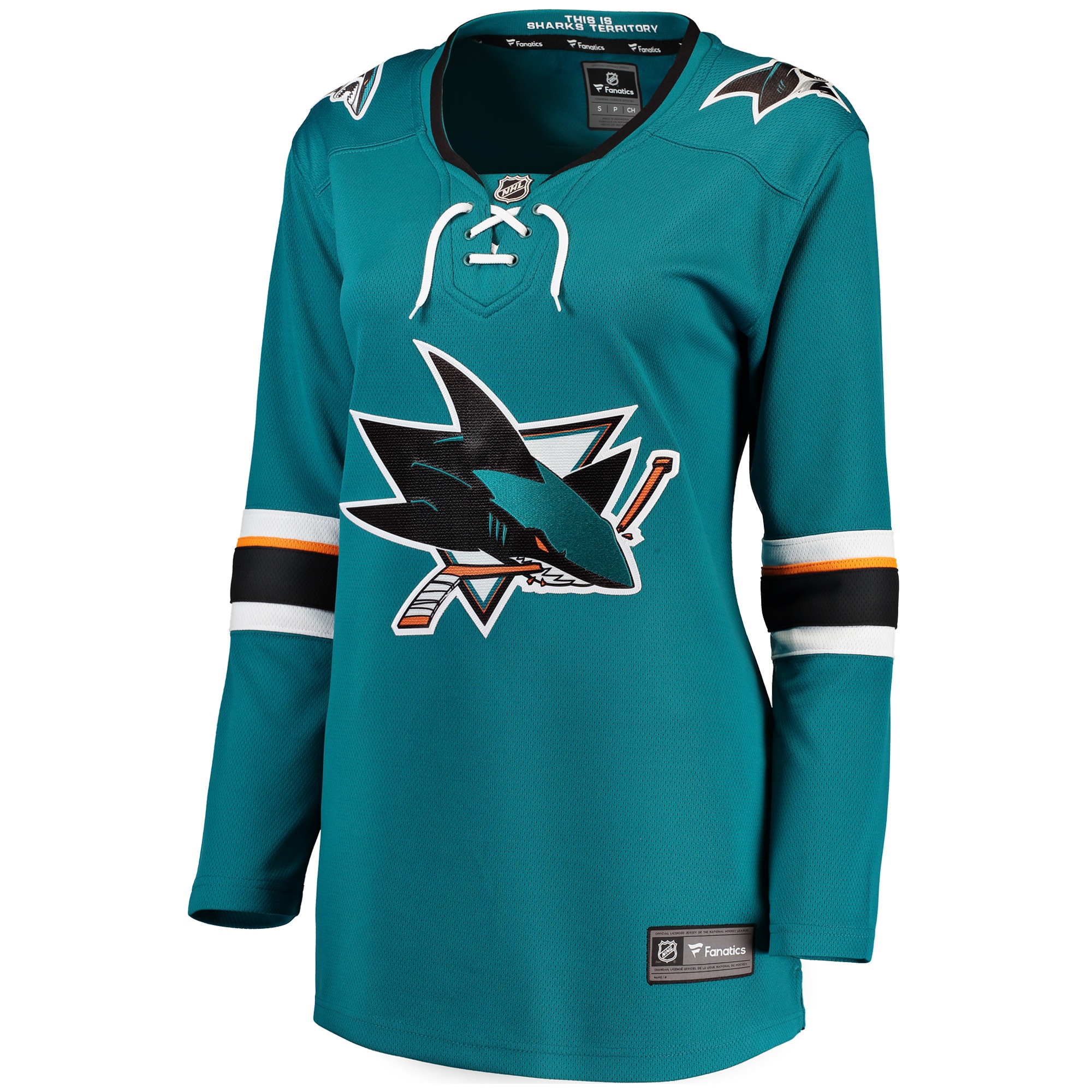 San Jose Sharks Teal Breakaway Home NHL Jersey Women's