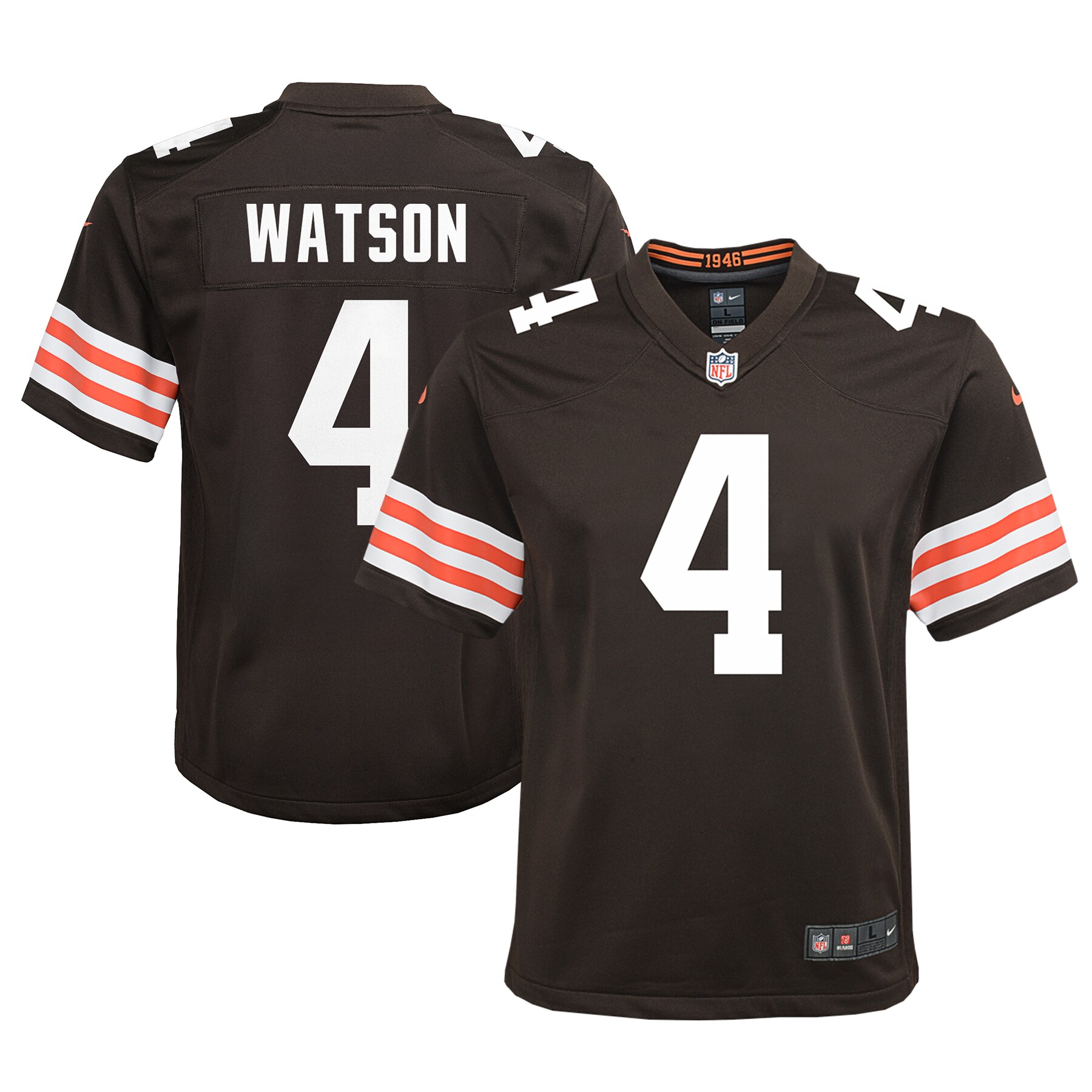 Cleveland Browns Deshaun Watson Brown Game NFL Jersey Youth