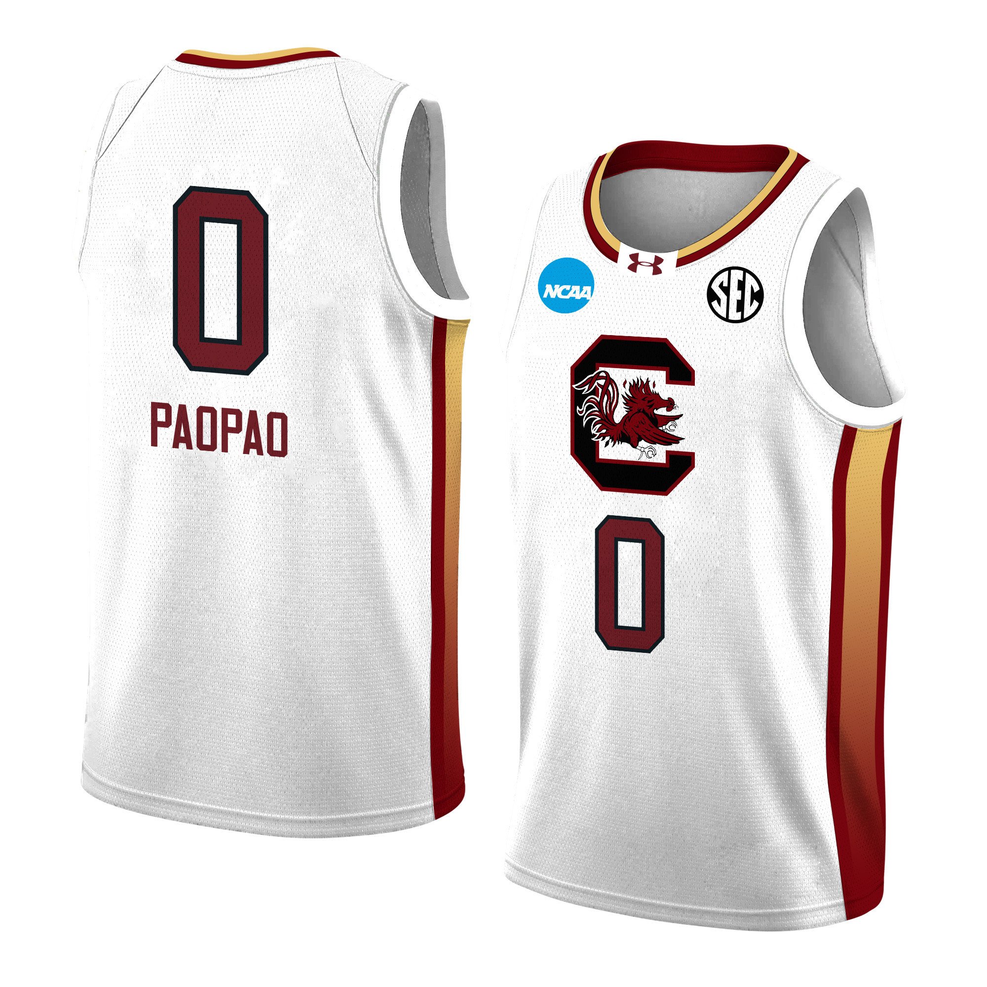 Te-Hina Paopao 0 South Carolina 2024 White Unisex NCAA Jersey Unisex